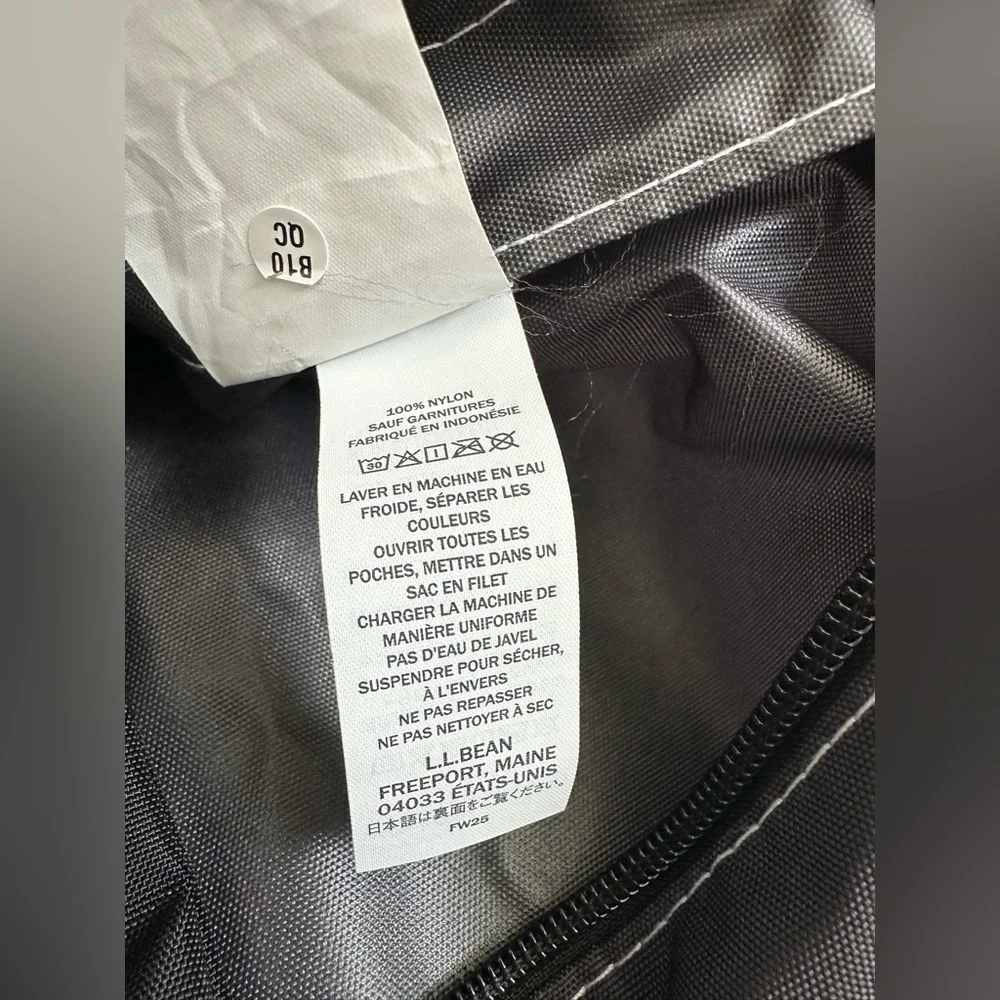 L.L. Bean Black Tote Duffel Bag